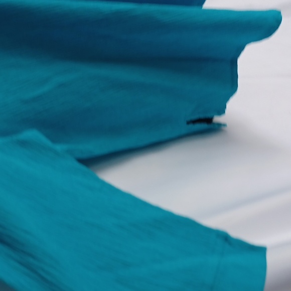 Focus Casual Line Lagenlook Textured Top M NWT, Turquoise - Picture 3 of 7